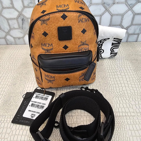 New Authentic MCM STARK Mini CROSSBODY IN VISETOS MMR CAVE01 CO001 - Picture 3 of 16